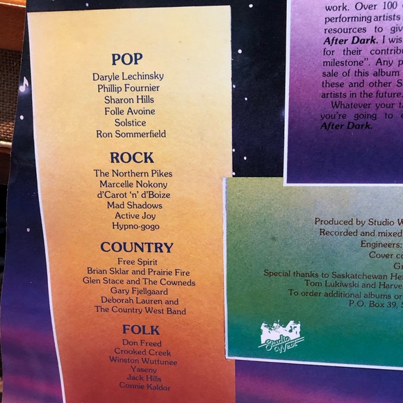 80's "Saskatchewan After Dark" Record - 2 albums - SK Compilation - Sask Music - Picture 3 of 10